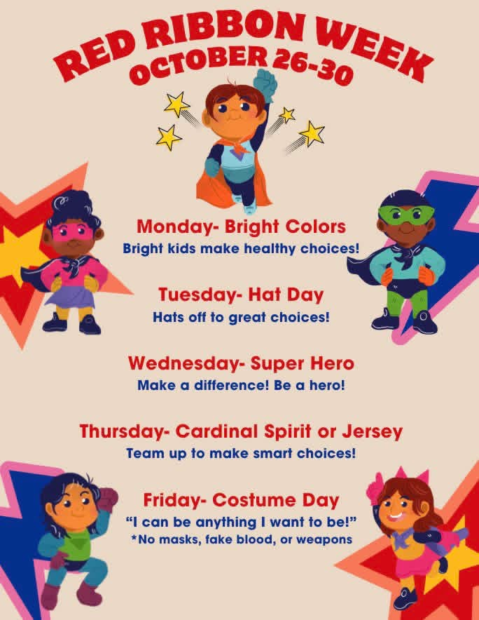 red ribbon week dress-up days