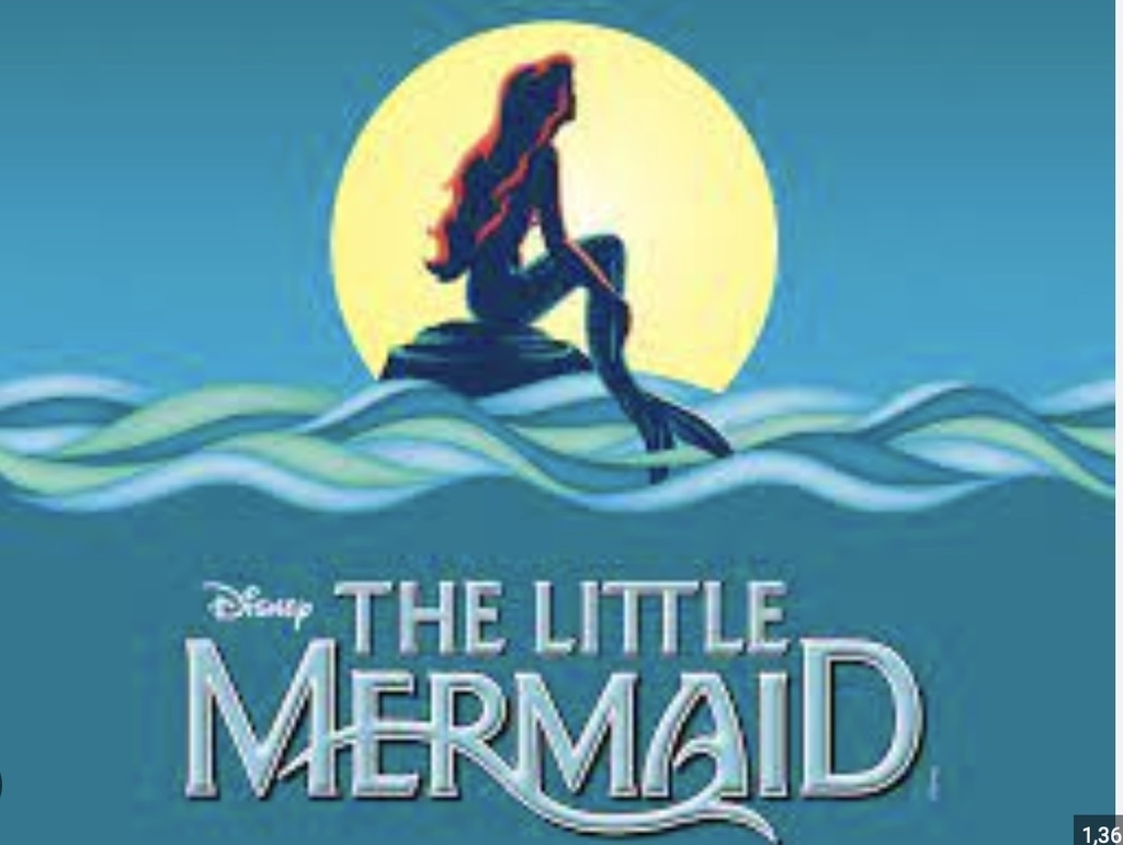 graphic of the little mermaid in the ocean