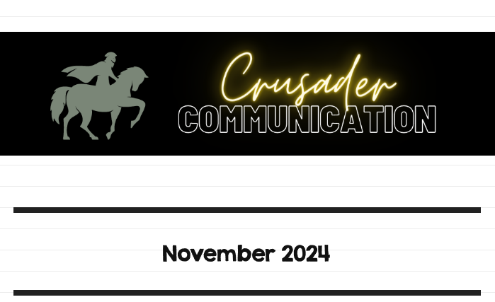 November Crusader Communication