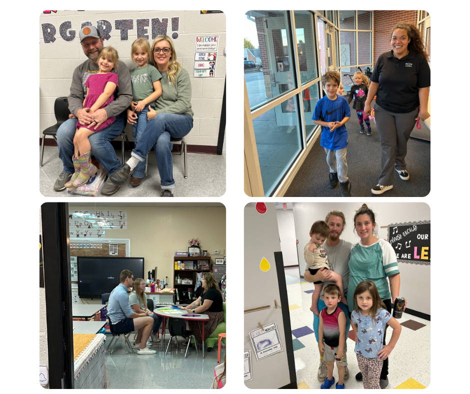 students, teachers and parents at conferences