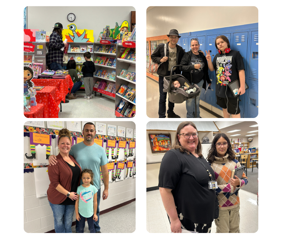 students, teachers and parents at conferences