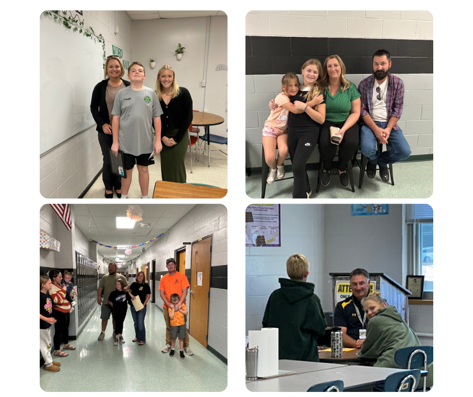 students, teachers and parents at conferences