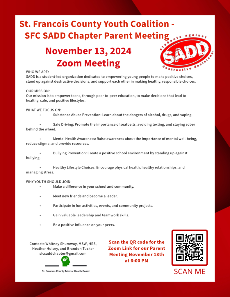 SFC SADD Chapter Parent Meeting