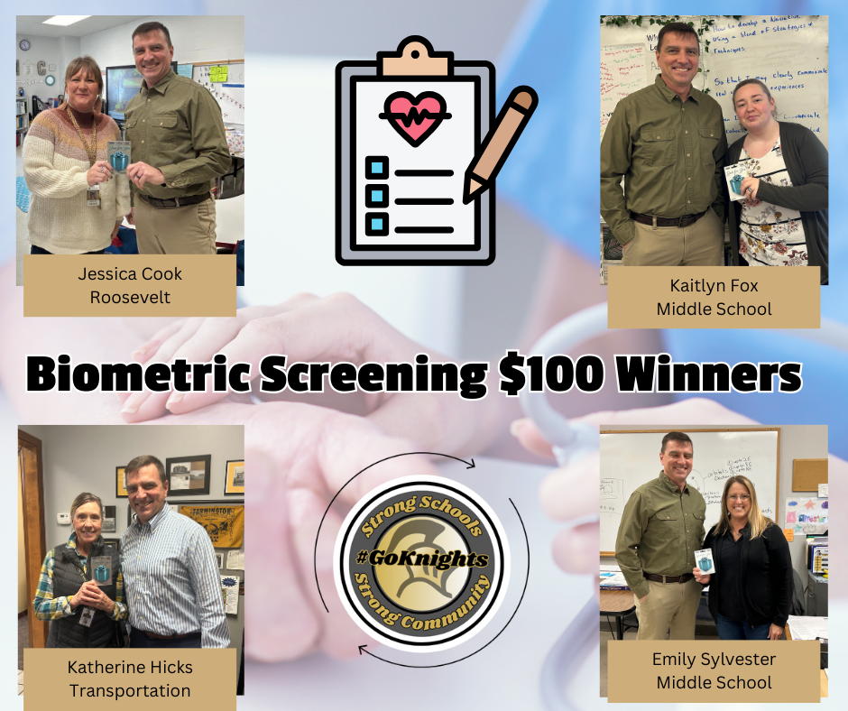 Biometric Screening $100 winners