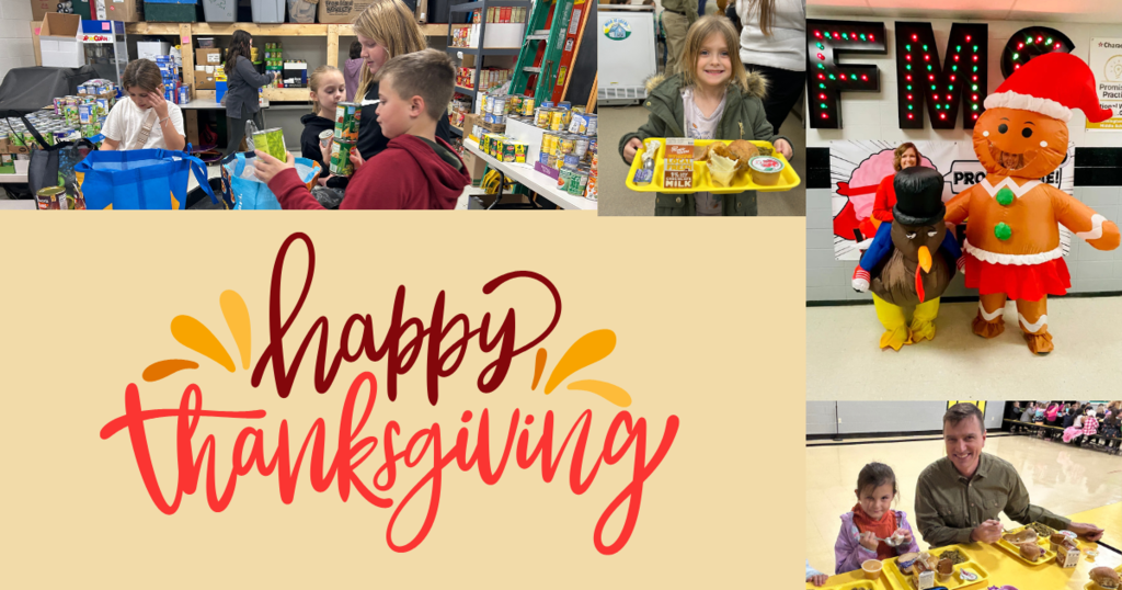 Happy Thanksgiving pictures of students and staff from the FSD