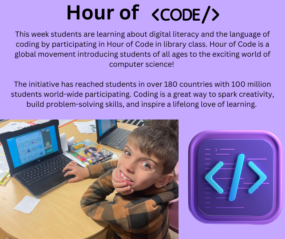 Hour of Code pictures of students in class