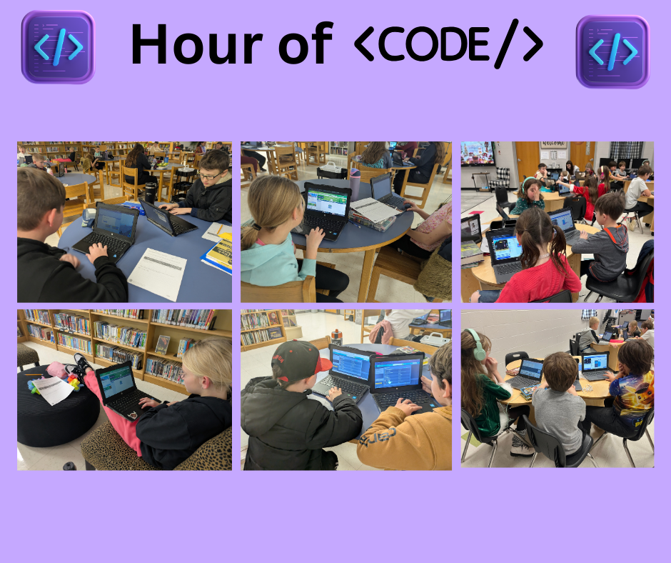 Hour of Code pictures of students in class
