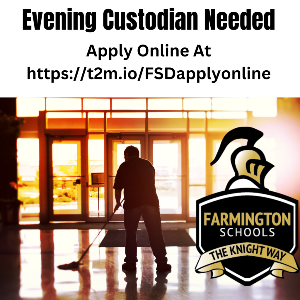 Evening Custodian Needed Apply Online At https://t2m.io/FSDapplyonline