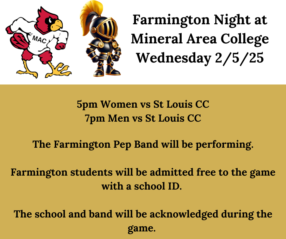 Farmington Night at Mineral Area College.