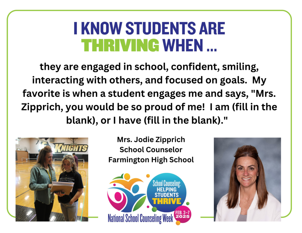 I know students are thriving when