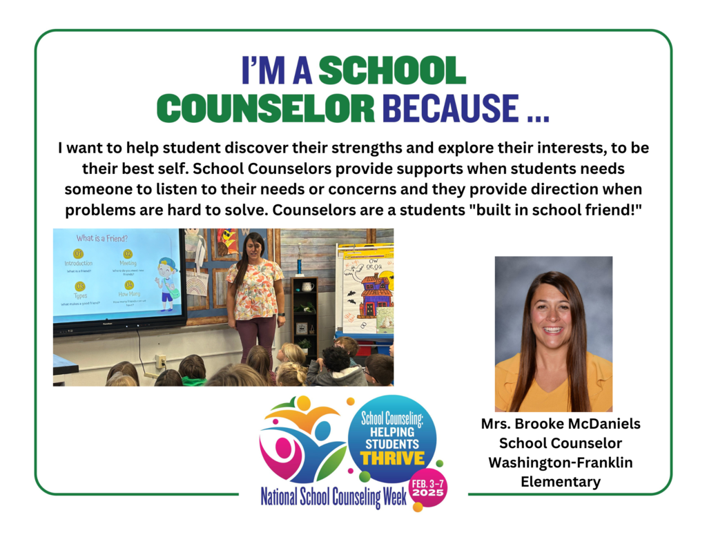 I'm a school counselor because