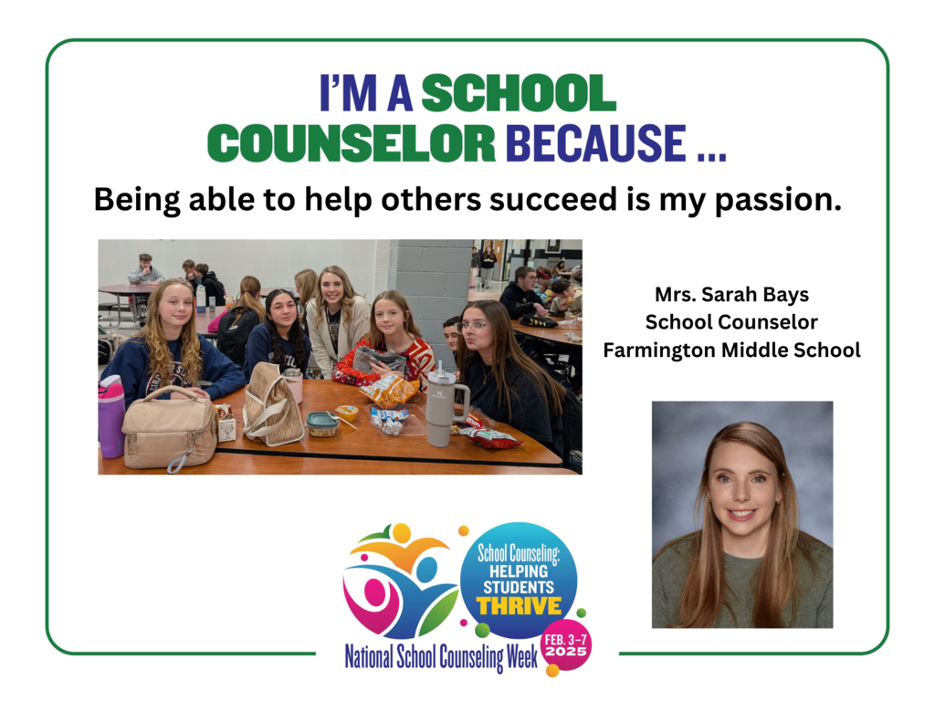 I'm a school counselor because