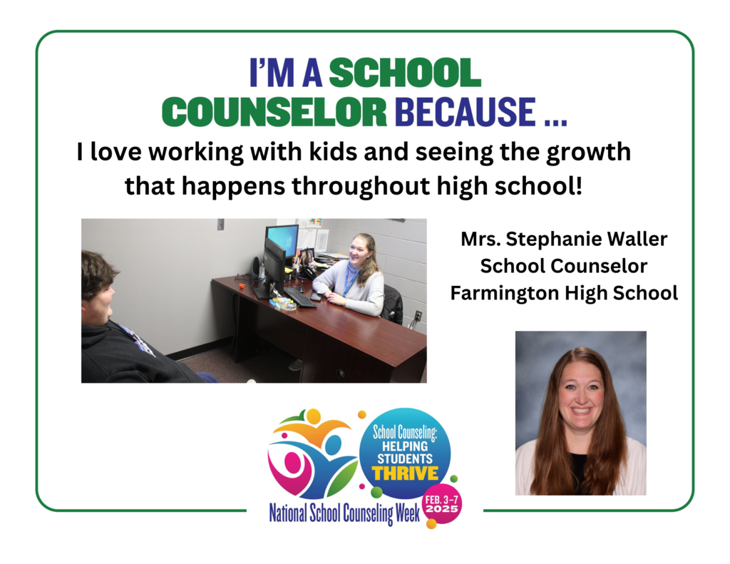 I'm a school counselor because