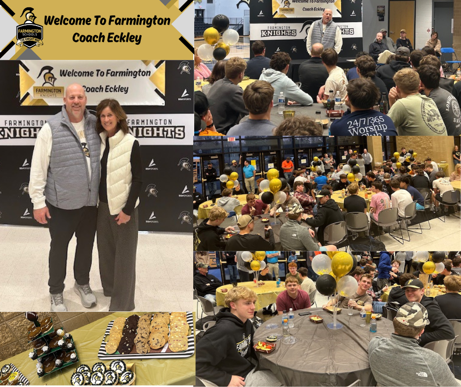 Coach Eckley and his wife meeting players and parents