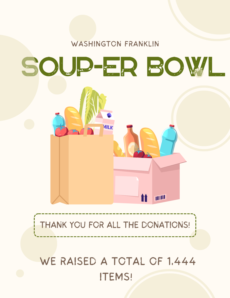 raised 1,444 items for food drive