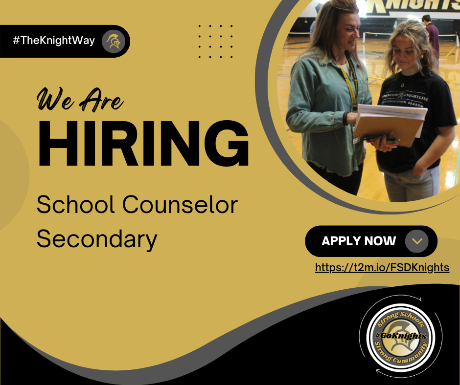 We are hiring school counselor