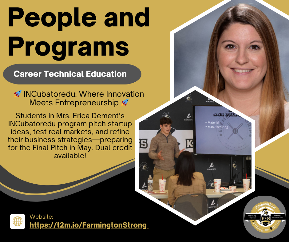 Erica Dement and student presenting to judges