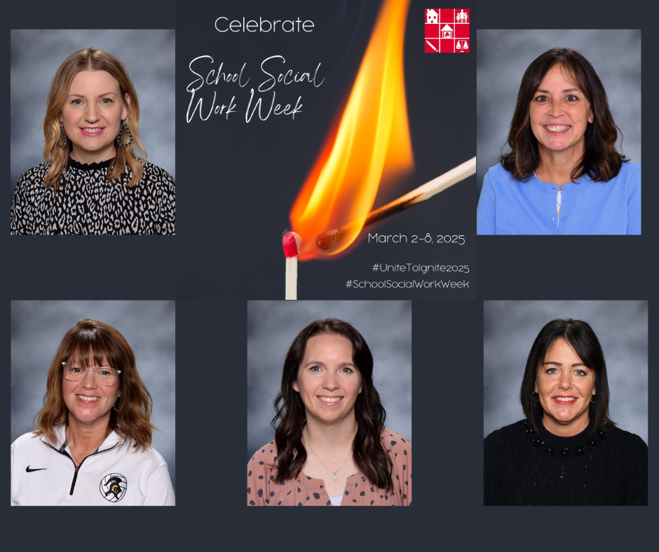 School Social Work Week Amy Greif, Marsha Petty, Julie Downs, Penny Robinson, and Torrie Wisdom