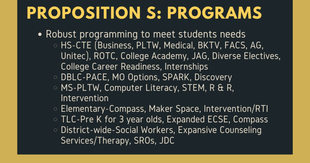 Prop S Programs