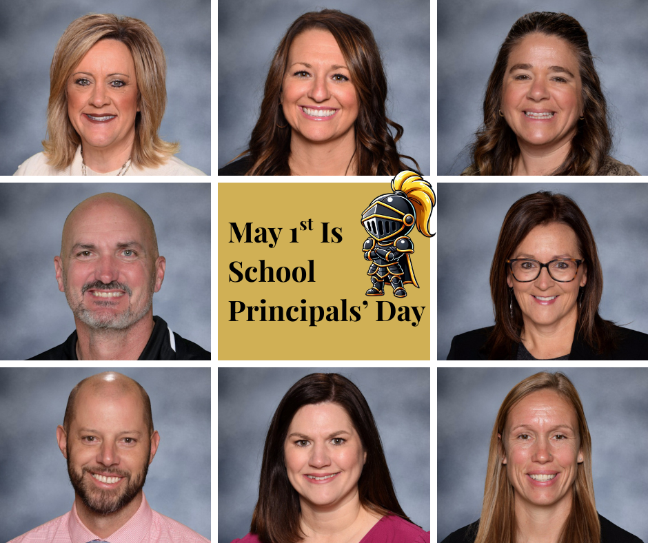 May 1st is School Principals' Day - pictures of each of our building principals