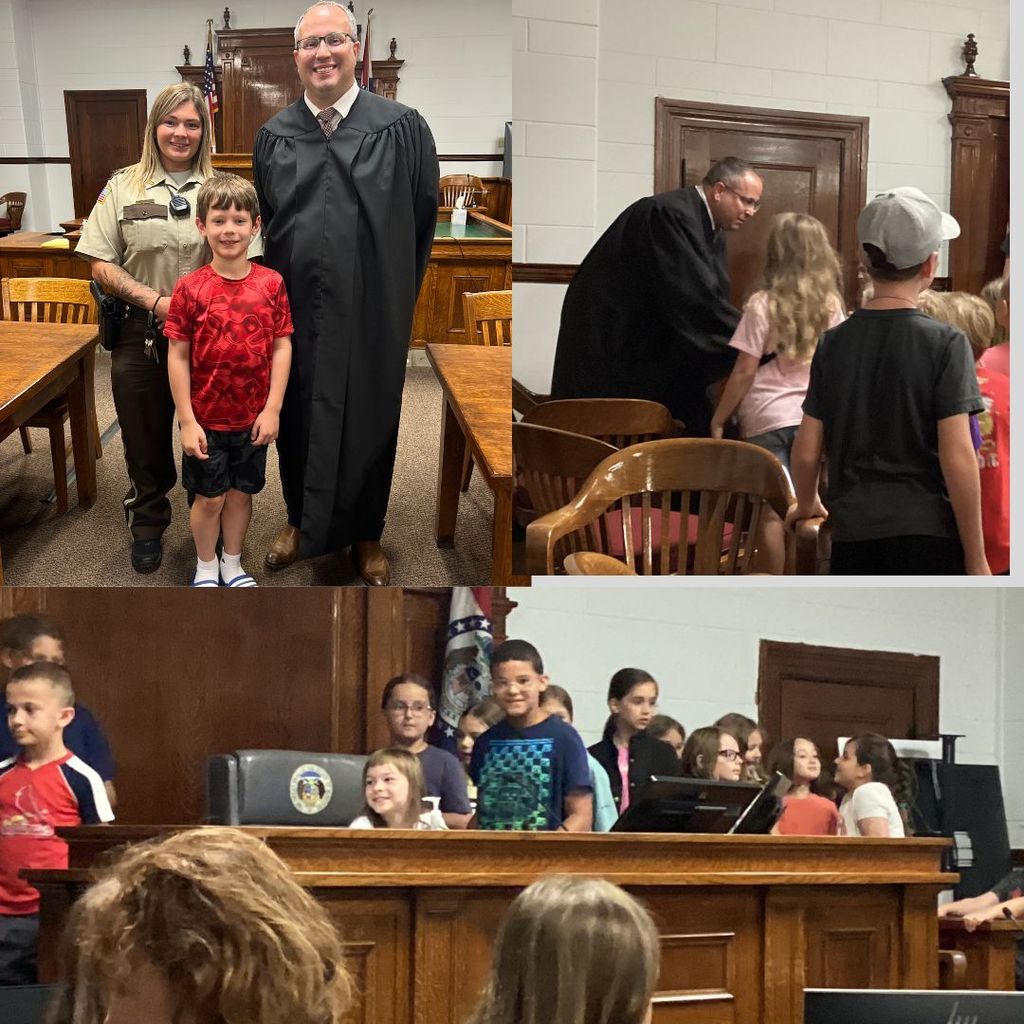 students in the courtroom