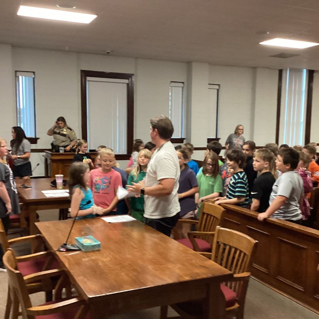 students in the courtroom