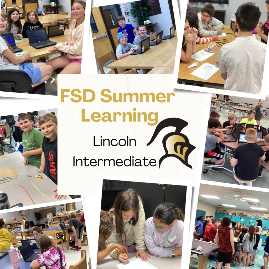 various pictures of students at Lincoln participating in hands-on learning projects