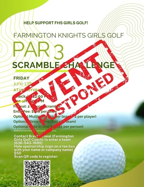 Par 3 scramble challenge event postponed
