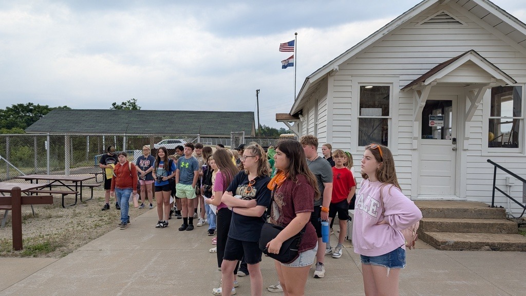 students outside mine