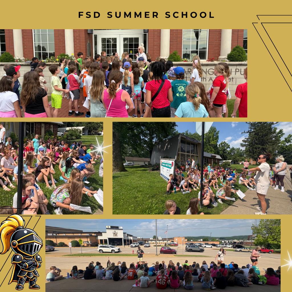 students visiting the civic center, library and other resources in downtown Farmington