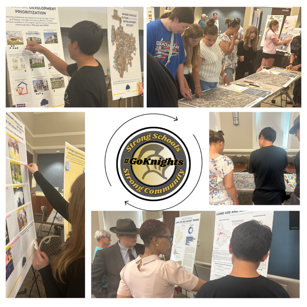 students participating at the event looking at maps and making selections to voice their opinion