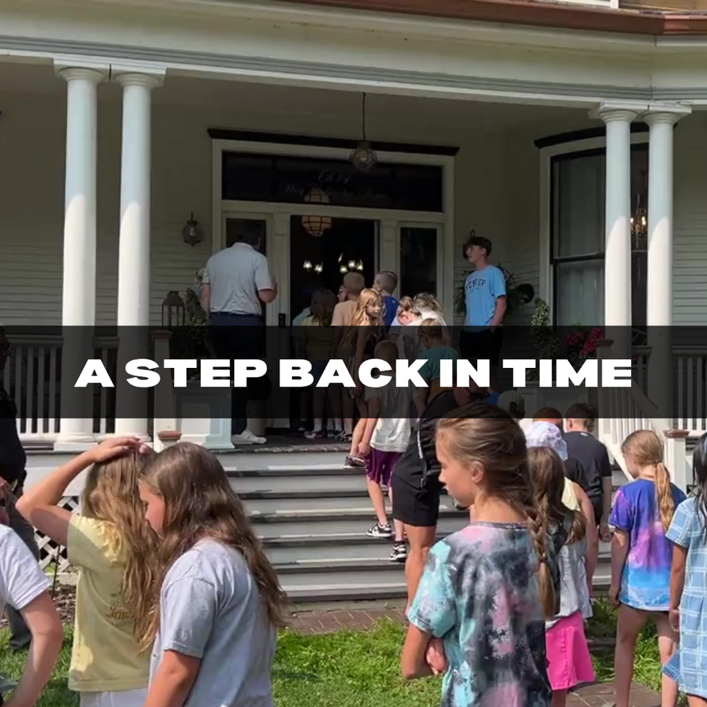 A step back in time. Students viewing different features of the Morrison home