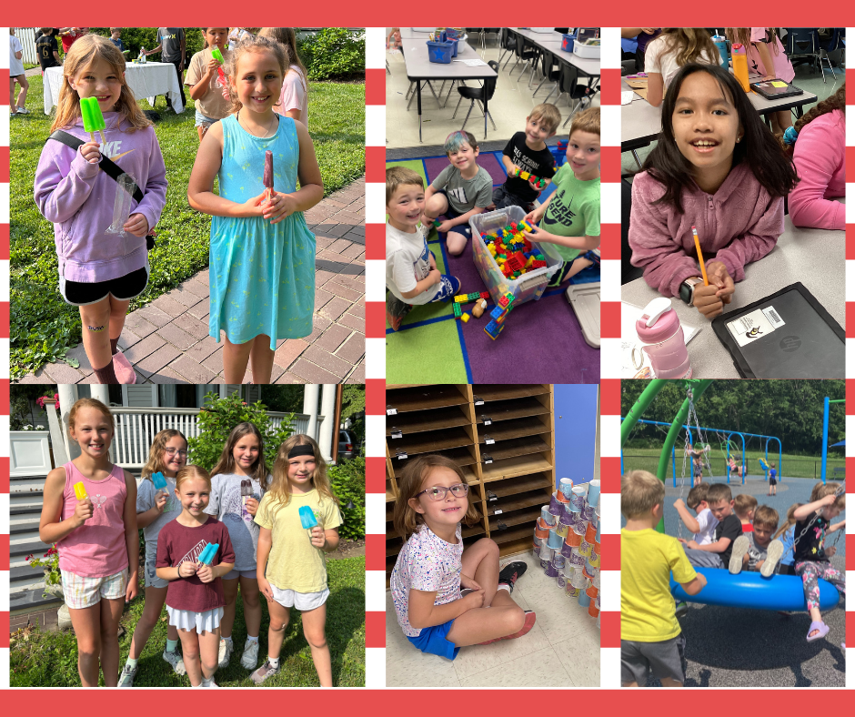 Various pictures of students from around the district smiling at the camera