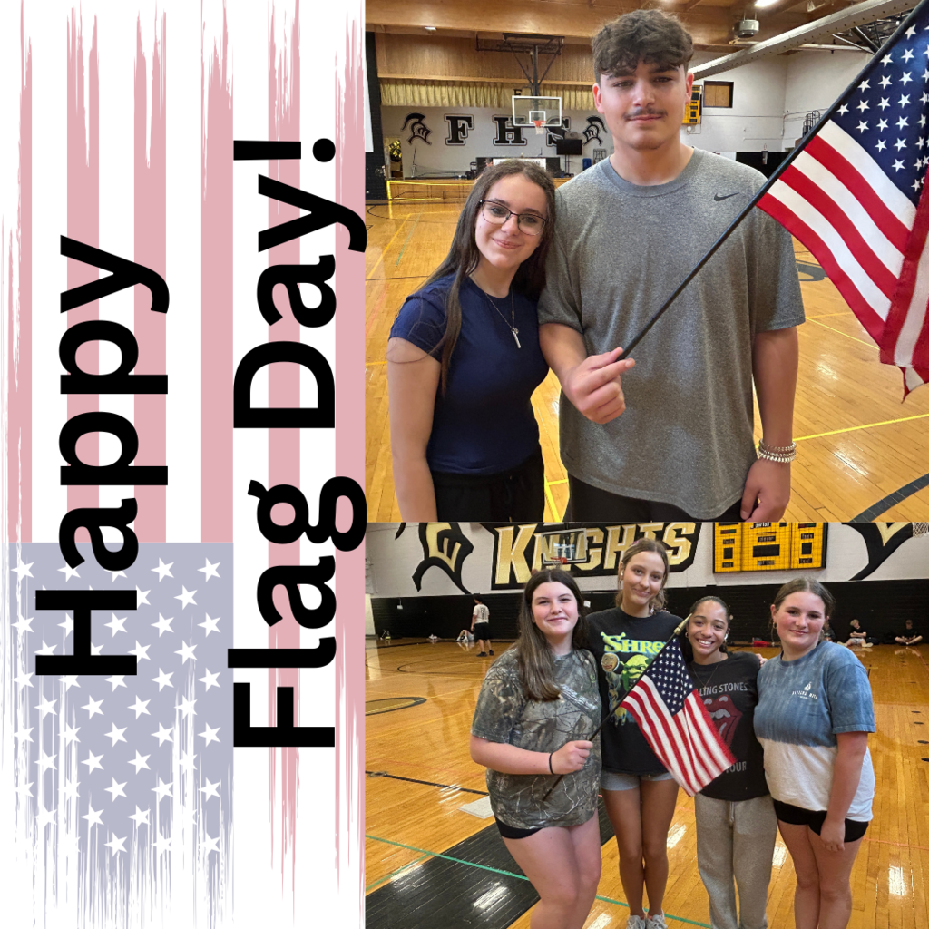 Summer school students at FHS holding an American Flag. Happy Flag Day!