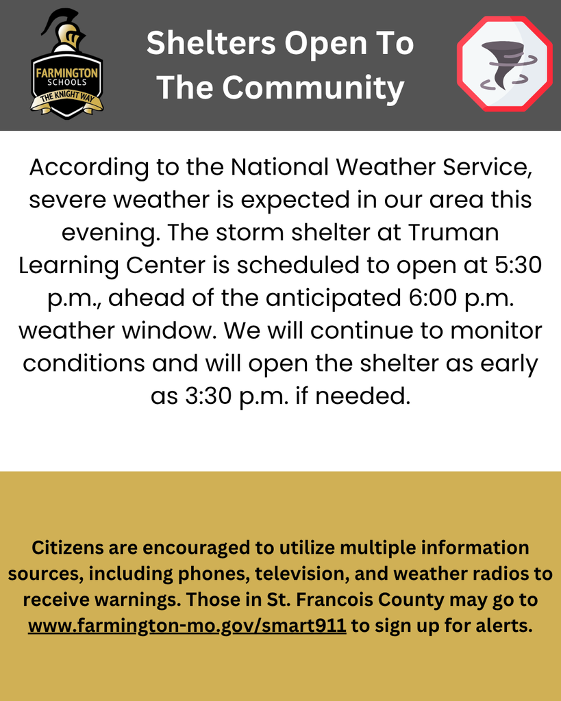 Storm Shelter announcement