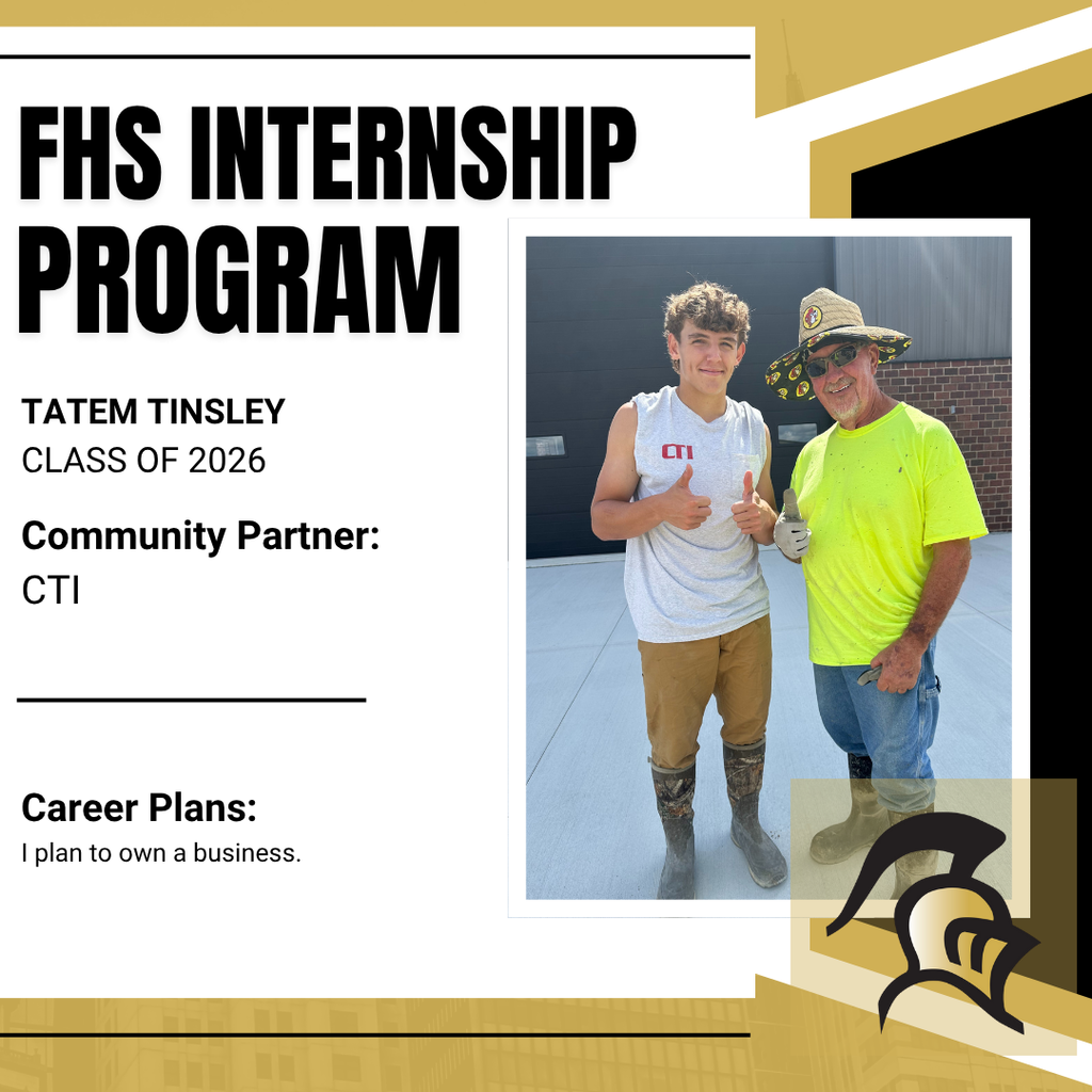 Tatem Tinsley interned at CTI and plans to own a business one day. Thanks to Dan, Jaxon, Colby, and Brian! 📊