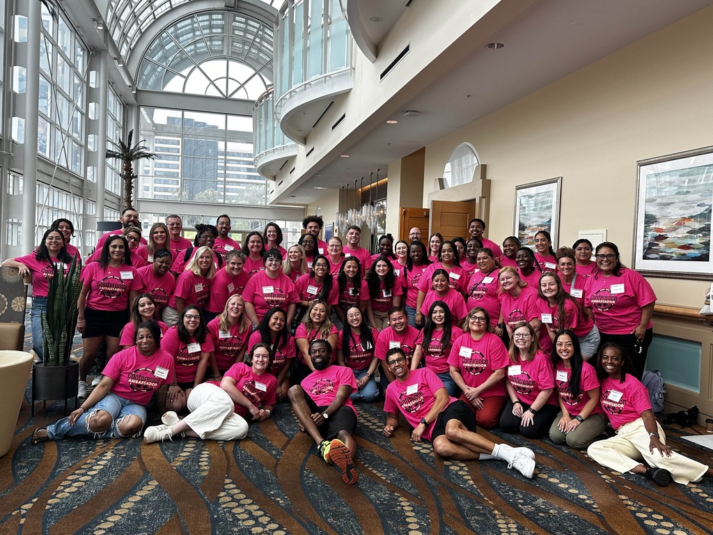 conference participants on the first day