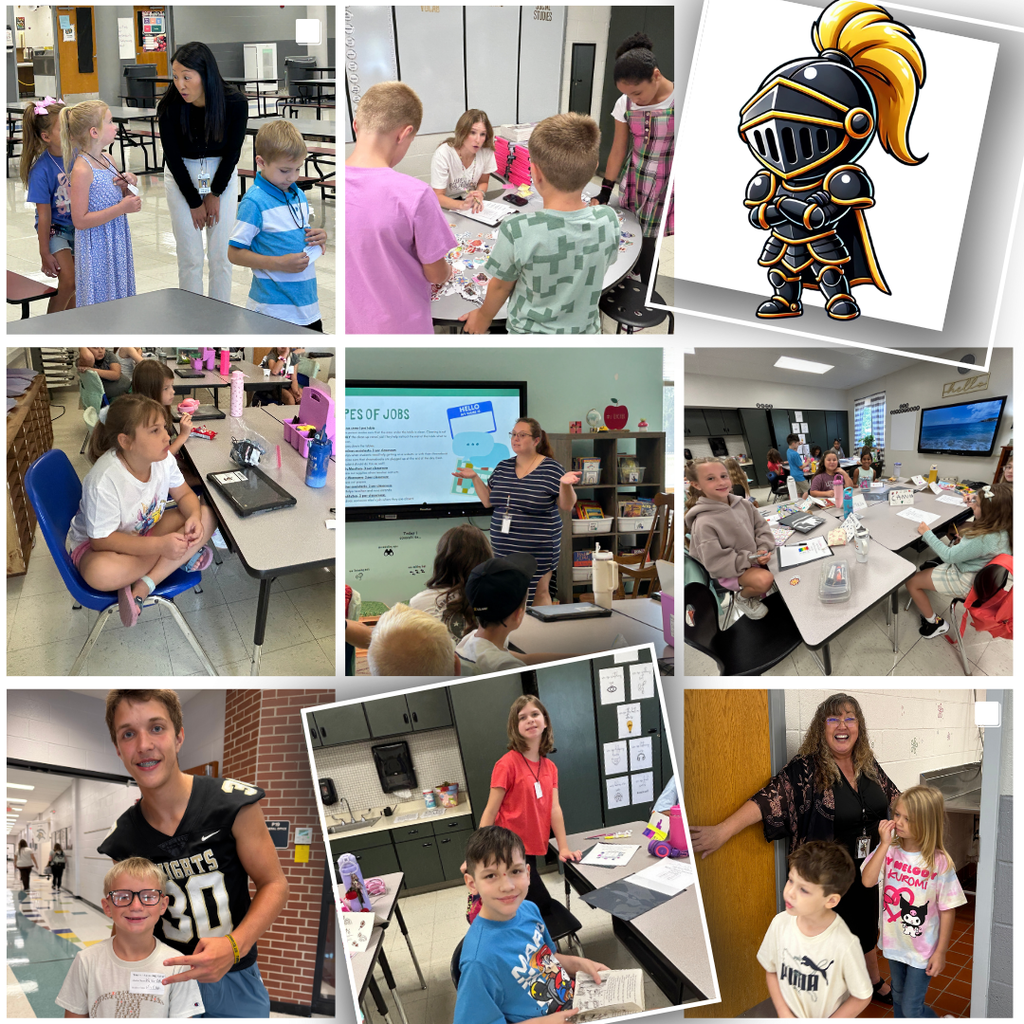 students and staff collage from the first day of school