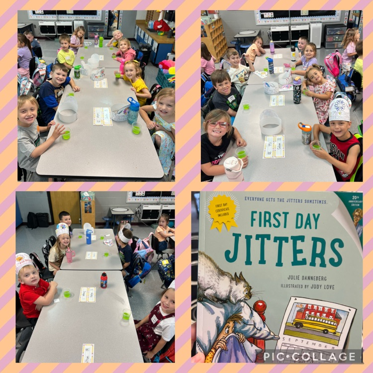 Class on First Day, enjoying Jitter Juice.