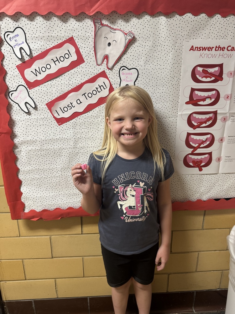 student who lost a tooth