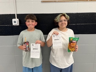 Brody Clark and Cheyenne Green awarded for positive behavior