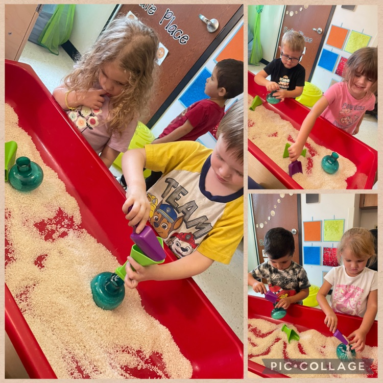 little squires rice sensory play
