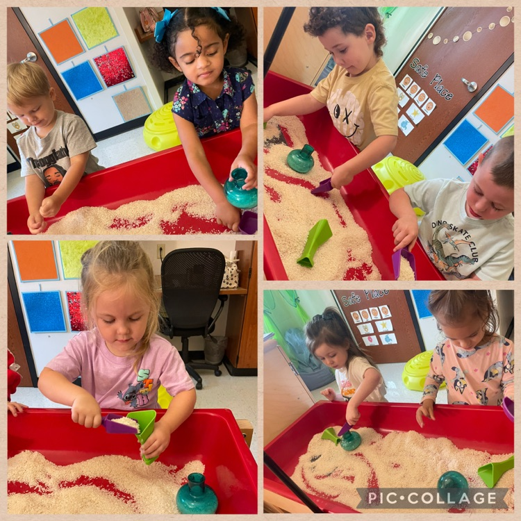 little squires rice sensory play