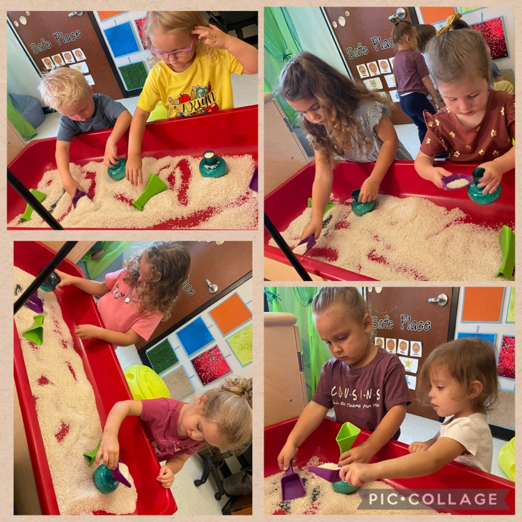 little squires rice sensory play