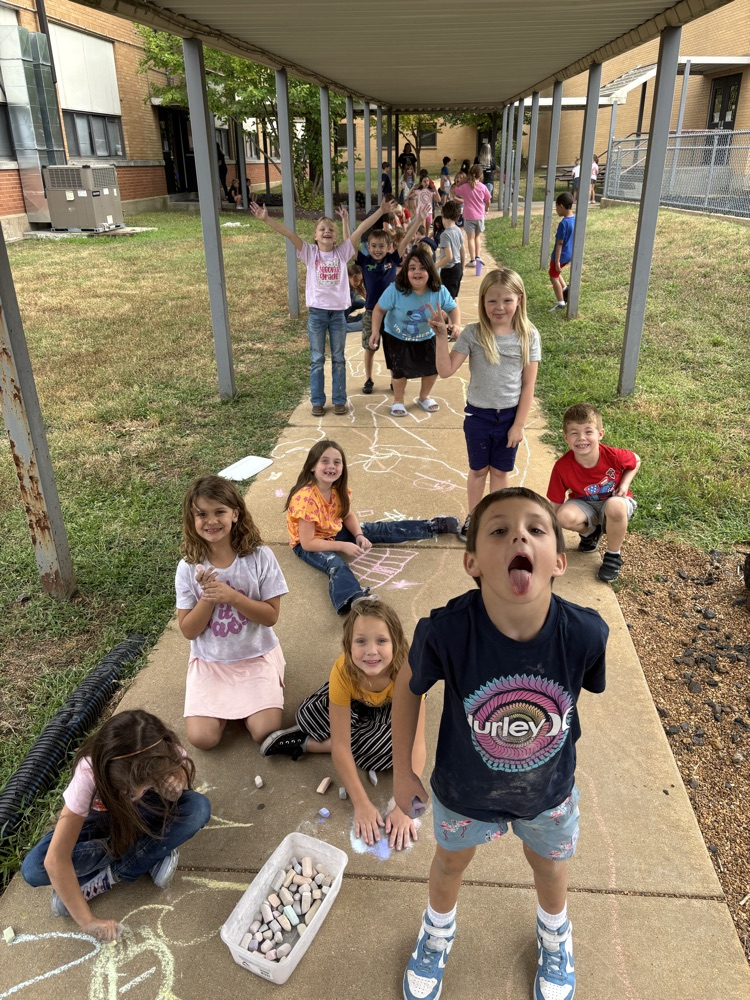 students playing outside 