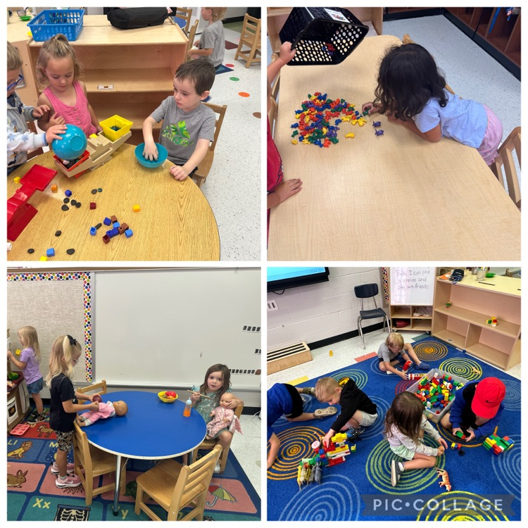 Mrs G’s preschool students enjoying learning stations.