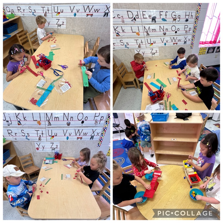 Mrs G’s preschool students enjoying learning stations.