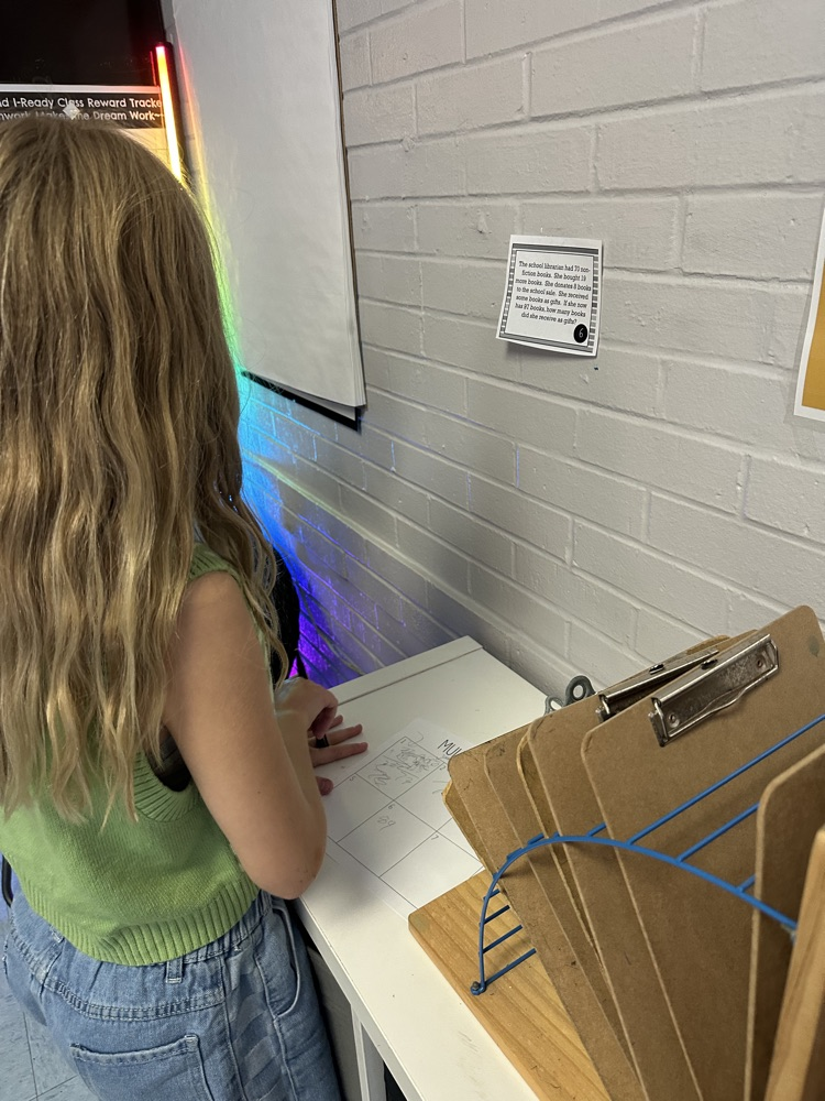 students doing math review games