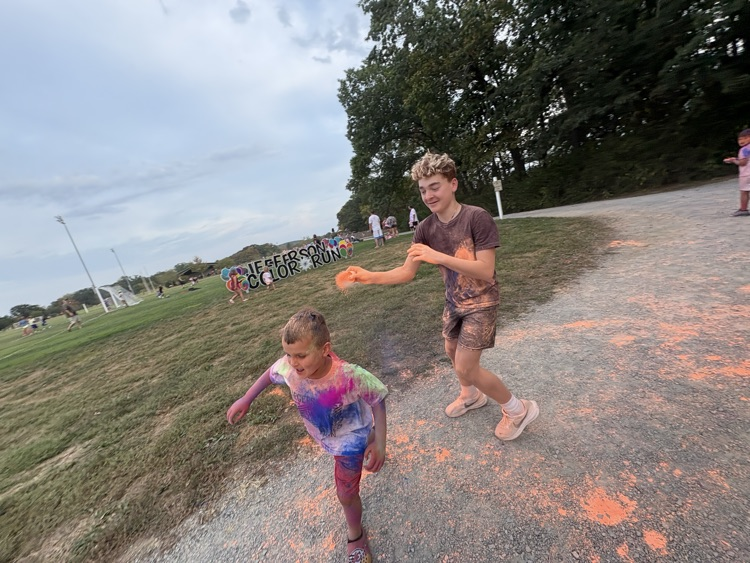 Jefferson Elementary Color Run 2025 🩷🩵💚💛💜🧡❤️💙