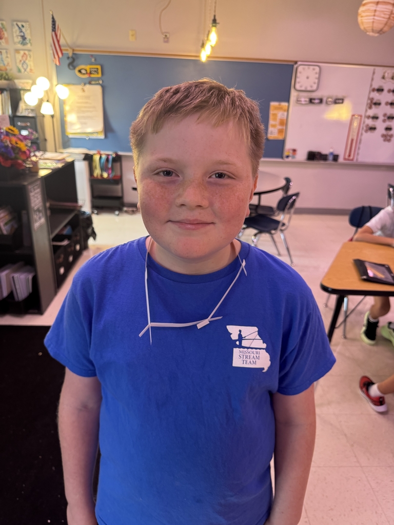 Students with index cards over their heads after completing a classroom activity.